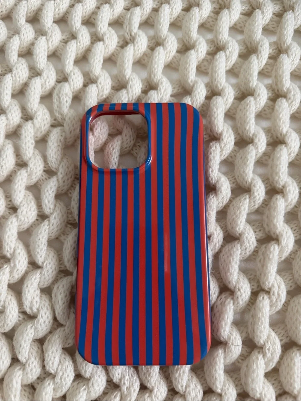 Striped Red and Blue Protective Phone Case